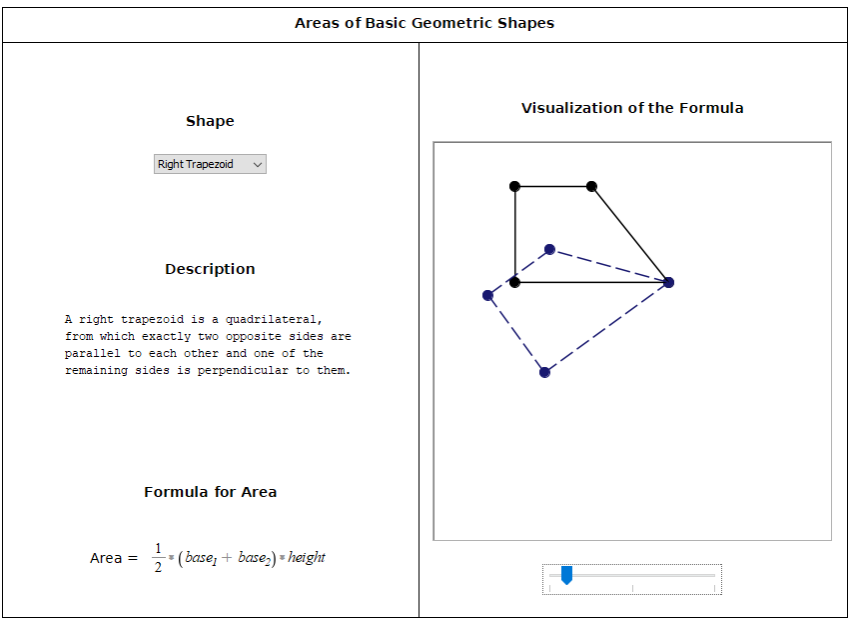 Example: Area Formulas of Basic Geometric Shapes
